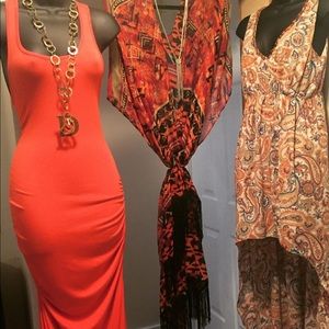 Maxi dress, Kaftan, & Vintage Perry Ellis